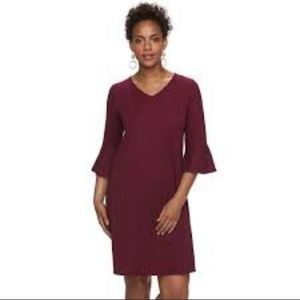 APT. 9 Womens Ribbed Bell Sleeve A-Line Dress, Size: XL
